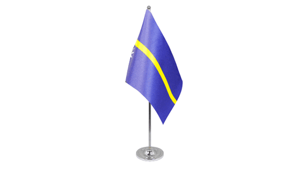 Nauru Satin Table Flag